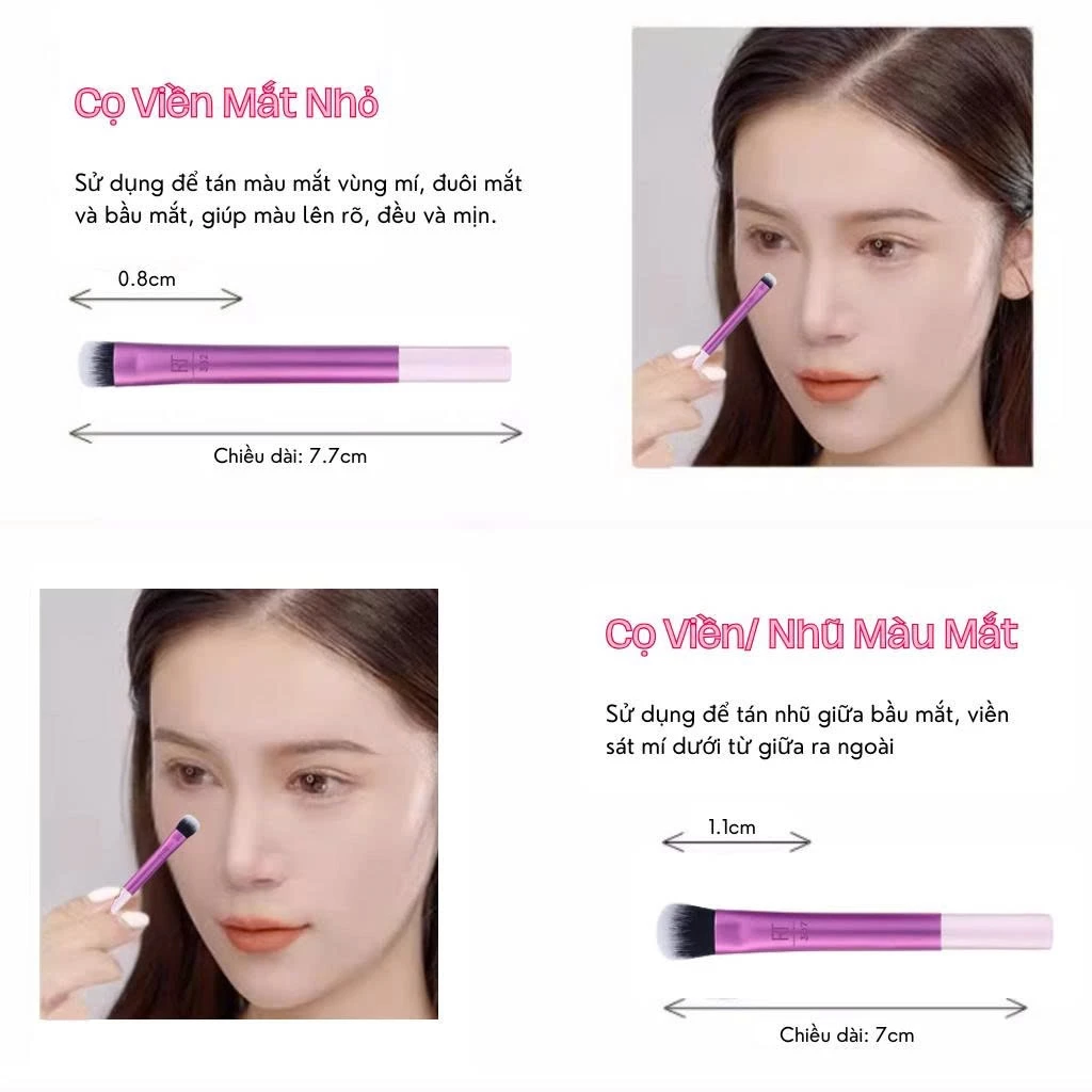 Bộ Cọ Trang Điểm 10 Cây Mini RT REAL TECHNIQUES Travel Fantasy 04285